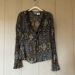 No Boundaries Y2K Paisley Blouse